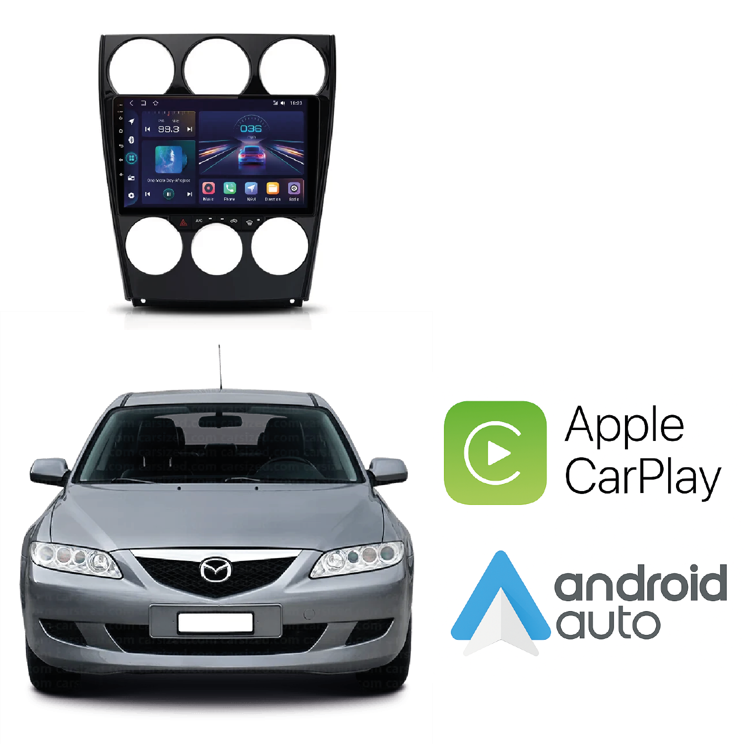 Mazda 6 GG (2002-2007) | Apple CarPlay | Android Auto